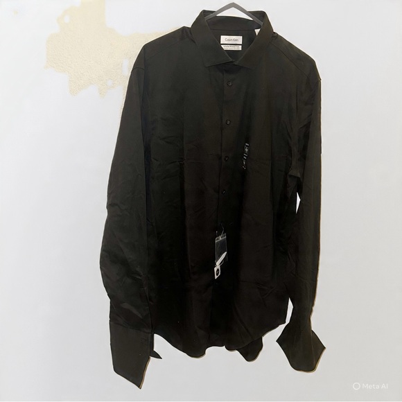 Calvin Klein Black Button-Up Shirt - Picture 1 of 6